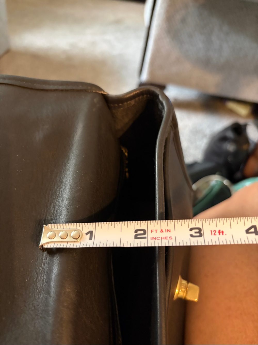 Coach Black Leather Shoulder Bag with Gold Hardware. VINTAGE